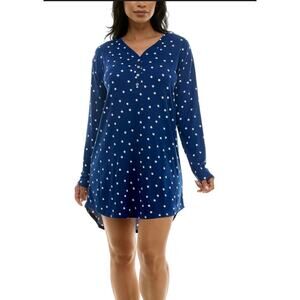 Brand New Roudelain Women's Size XS Blue Star Print Mini Sleep Dress